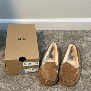 UGG Tan Suede Moccasin Slippers